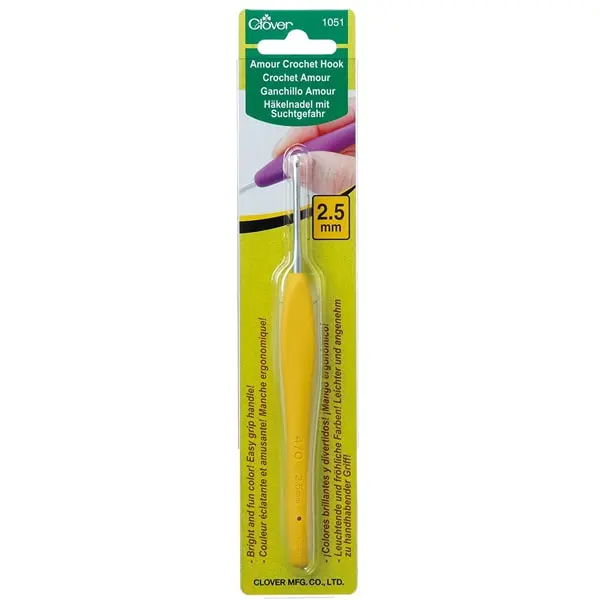 Ganchillo 2.5 mm, Ganchillo Amour Clover de 2.5 mm para crochet