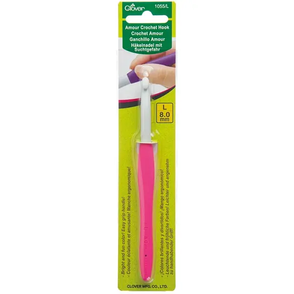 Ganchillo 8.0 mm, Ganchillo Amour Clover de 8.0 mm para crochet