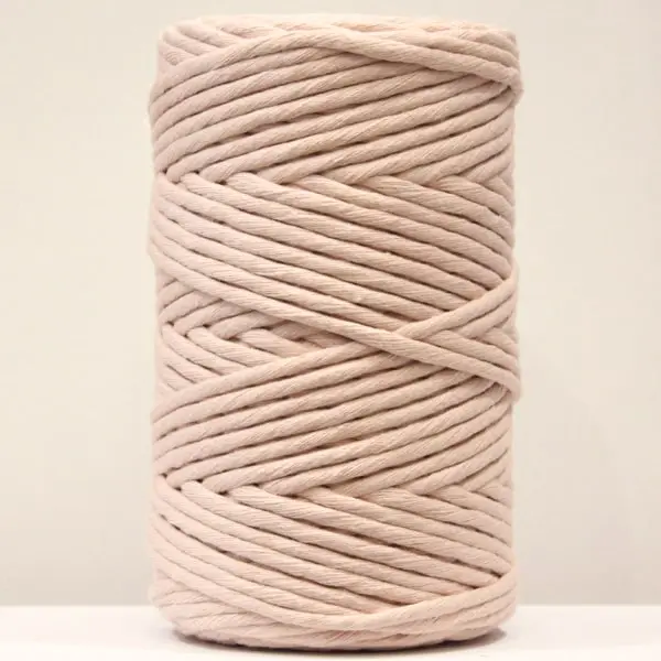 Rosa Claro, Hilo de algodón peinado para macramé color rosa claro