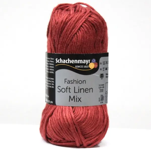 Soft Linen 0030, Hilo Schachenmayr de la colección Soft Linen Mix, color 0030-granate