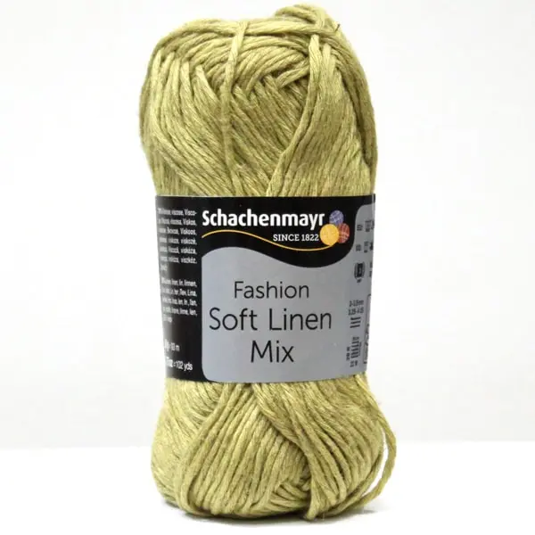 Soft Linen 0073, Hilo Schachenmayr de la colección Soft Linen Mix, color 0073-verde-oliva