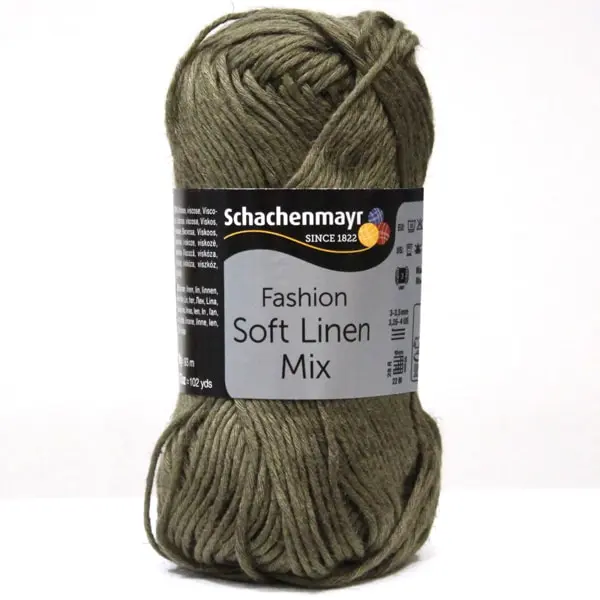 Soft Linen 0074, Hilo Schachenmayr de la colección Soft Linen Mix, color 0074 verde oscuro