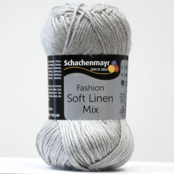 Soft Linen 0090, Hilo Schachenmayr de la colección Soft Linen Mix, color 0090-gris