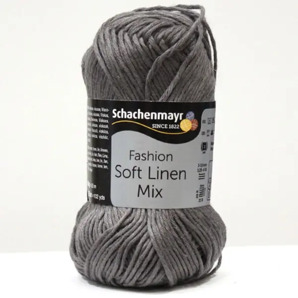 Soft Linen 0092, Hilo Schachenmayr de la colección Soft Linen Mix, color 0092-gris-oscuro