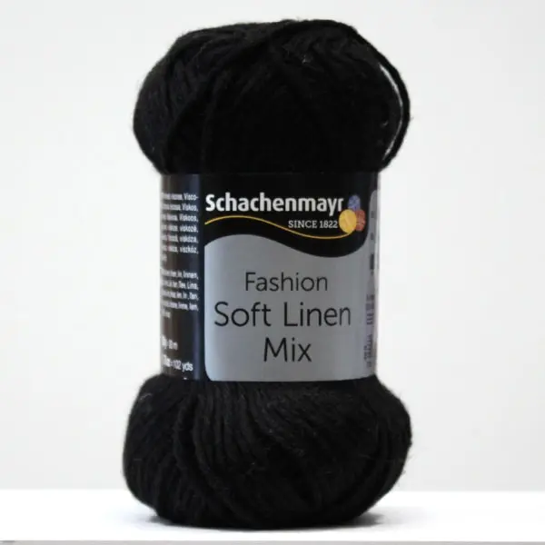 Soft Linen 0099, Hilo Schachenmayr de la colección Soft Linen Mix, color 0099-negro