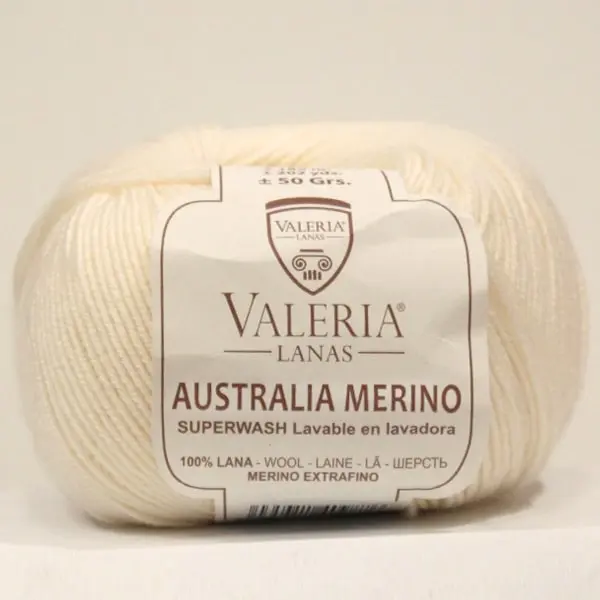 Crudo 003, Lana merino de Valeria, colección Australia Merino, color 003-crudo