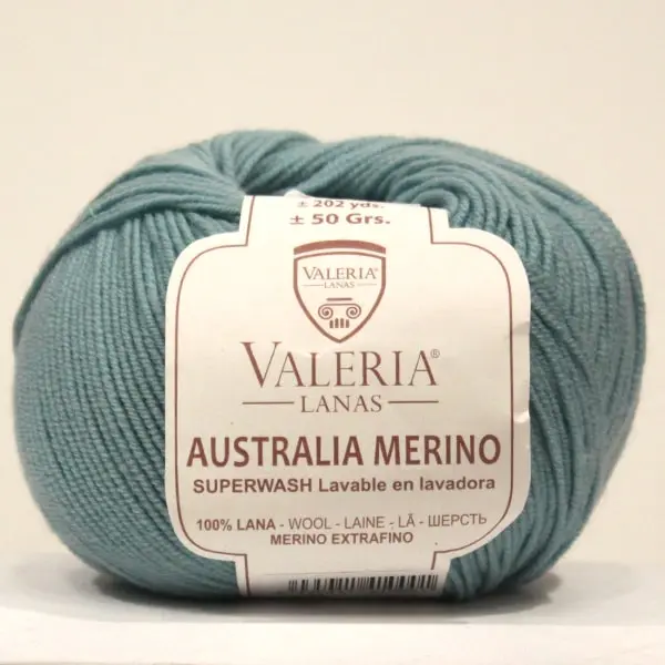 Verde 161, Lana merino de Valeria, colección Australia Merino, color 161-verde mar