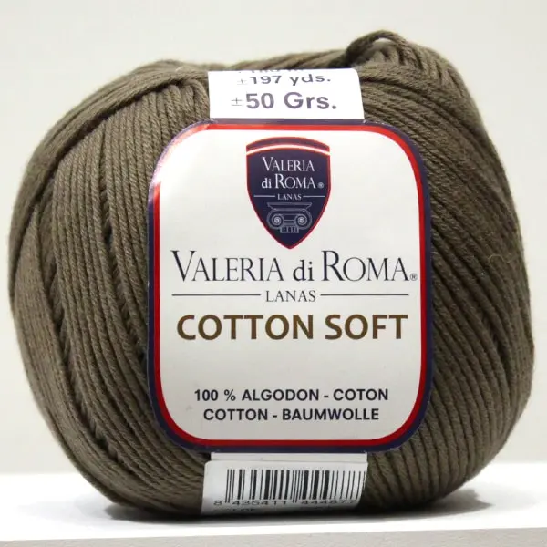 Cotton Soft 086, Algodón Valeria di Roma, colección Cotton Soft, color 086-marrón tierra