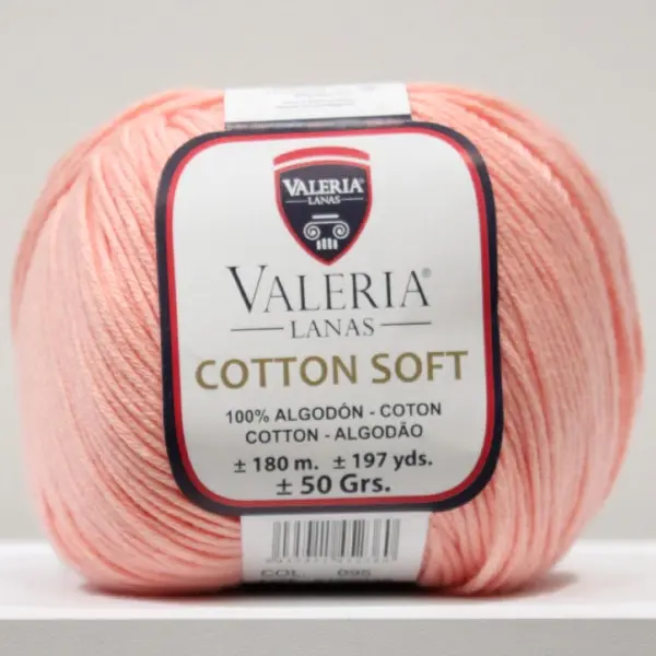 Cotton Soft 095, Algodón Valeria di Roma, colección Cotton Soft, color 095-salmón