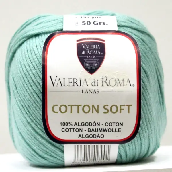 Cotton Soft 161, Algodón Valeria di Roma, colección Cotton Soft, color 161-verde mar