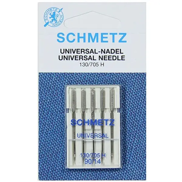 Universal 90, Pack de 5 agujas universales para máquina de coser - medida 90