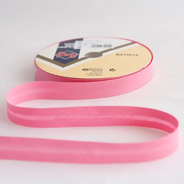 Bies Rosa 30, Cinta al bies de 18 mm de ancho de color 30-rosa