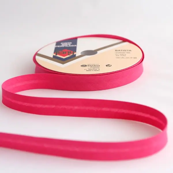 Bies Fucsia 33, Cinta al bies de 18 mm de ancho de color 33-fucsia