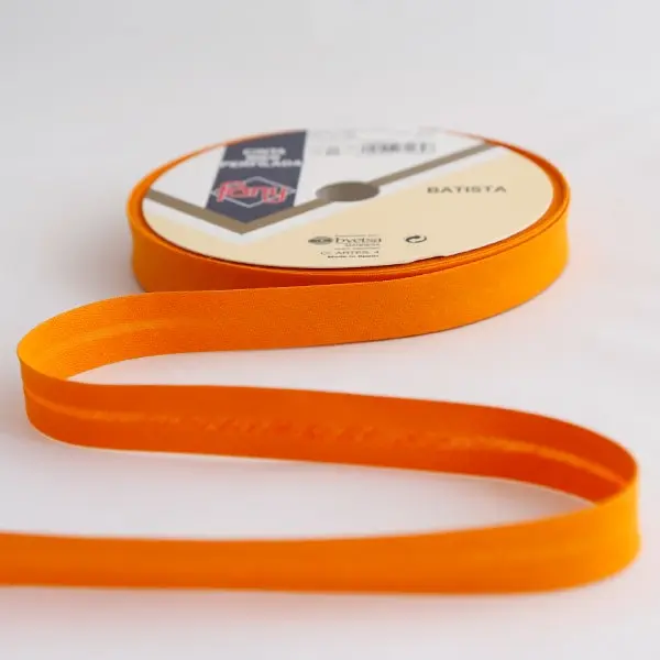 Bies Naranja Ocre, Cinta al bies de 18 mm de ancho de color 39-naranja ocre