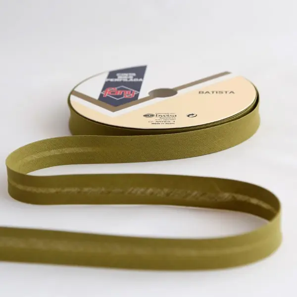Bies Verde Hierba, Cinta al bies de 18 mm de ancho de color 59-verde hierba