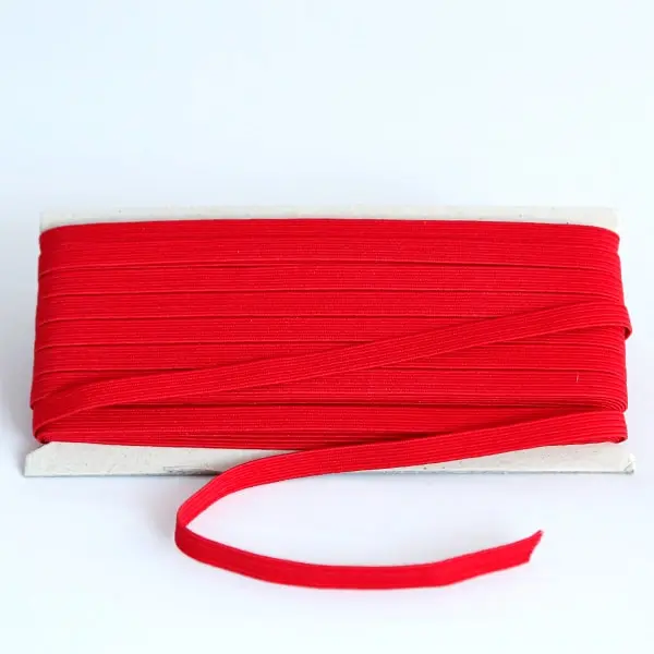 Goma plana roja 8, Cinta plana de goma elástica roja nº 8 (6 mm de ancho)