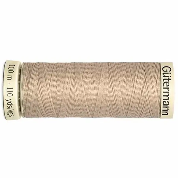 Beige 186, Bobina de 100 m de hilo coselotodo beige  (ref 186) de Gütermann