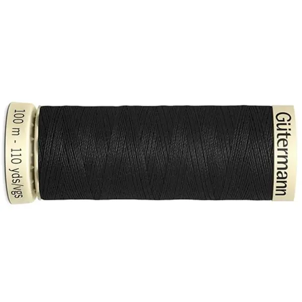 Negro 000, Bobina de 100 m de hilo coselotodo negro (ref 000) de Gütermann