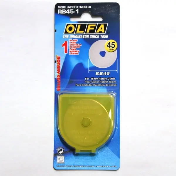 Hoja cutter 45 mm, Recambio cuchilla rotativa de Olfa