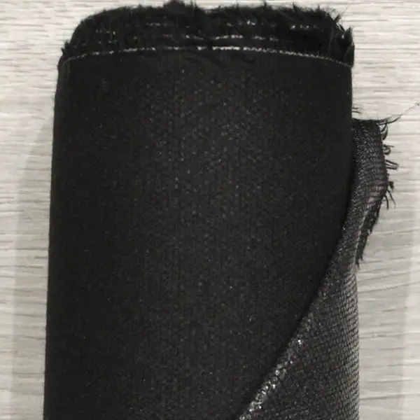 Entretela Plancha Negra, Entretela fina termoadhesiva de color negro para confección