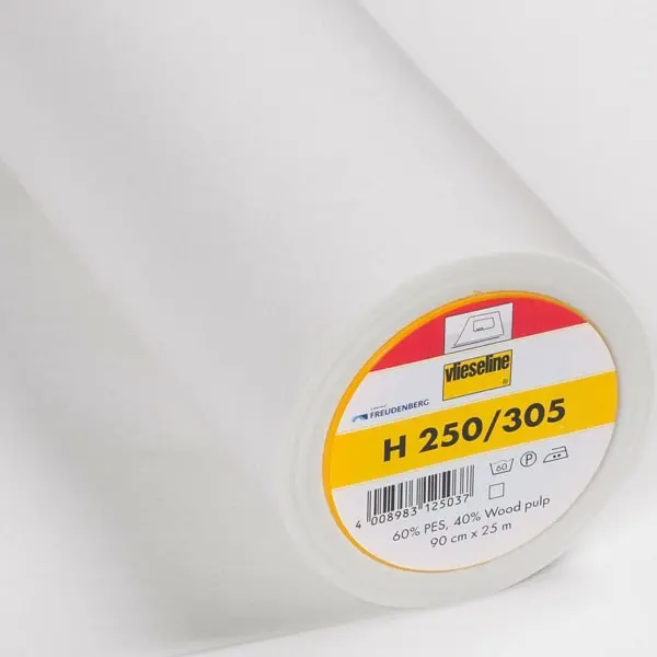 Entretela Termoadhesiva H250, Entretela termoadhesiva blanca - Fliselina Vlieseline h250