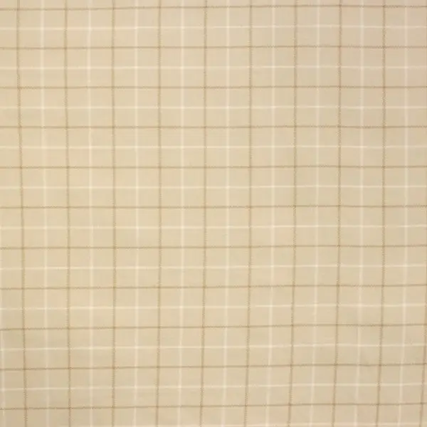 Cuadros Beige, Franela 100% algodón de Marcus Fabrics color beige con cuadros marrón y blanco.