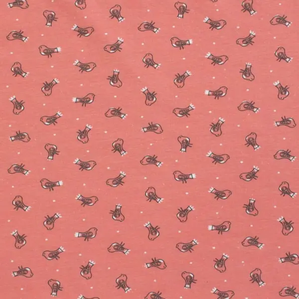 Jersey Pajaritos, La simplicidad no quita encanto a este tejido con estampado de pájaros
