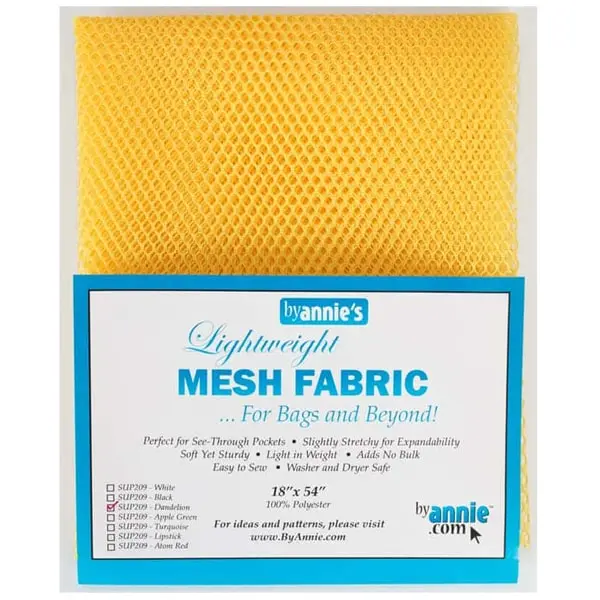 Mesh Dandelion, Prueba a hacer un bolsillo con esta tela, quedará muy original. Color amarillo. 