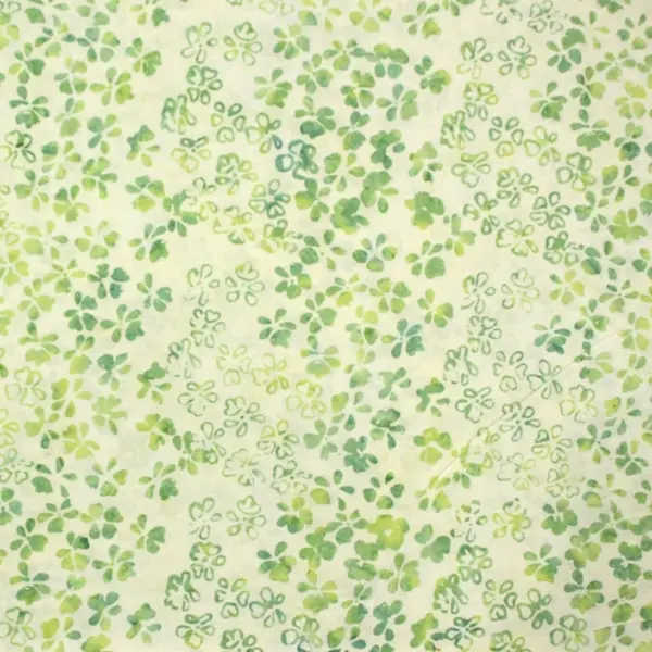 Grapevine Green, Batik estampada con hojas de vid en diferentes tonos de verde