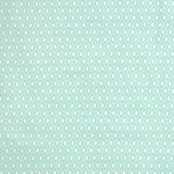 Diamante Turquesa, Tela en tonos turquesa con dibujos de rombos en color blanco
