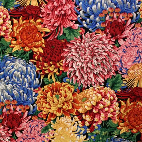 Hokusai Natur, Tela Philip Jacobs colección Hokusai's Mums -Ref PWPJ107 Natur