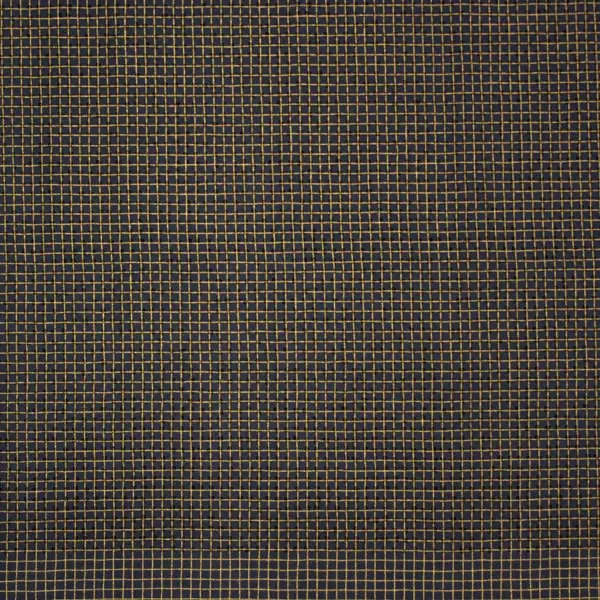 Metallic Col 453, Tela de la colección CF Metallic de fondo azul con cuadros de color dorado
