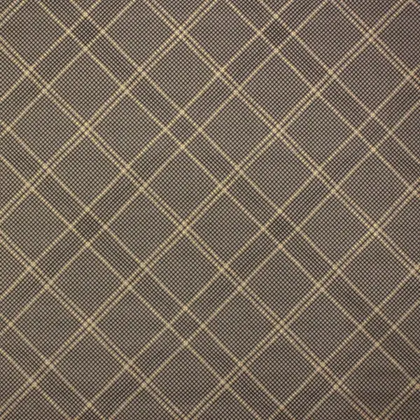 Metallic Col 183, Tela de la colección CF Metallic de fondo gris con cuadros y toques dorados