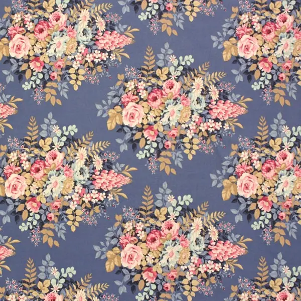 Whimsyflower Blue, Tela Tilda - colección Chic Escape, mod Whimsyflower Blue - Ref 100449