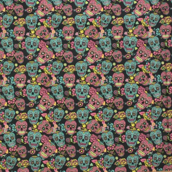 Catrinas, Las conocidas calaveras catrinas mexicanas en rosa y turquesa