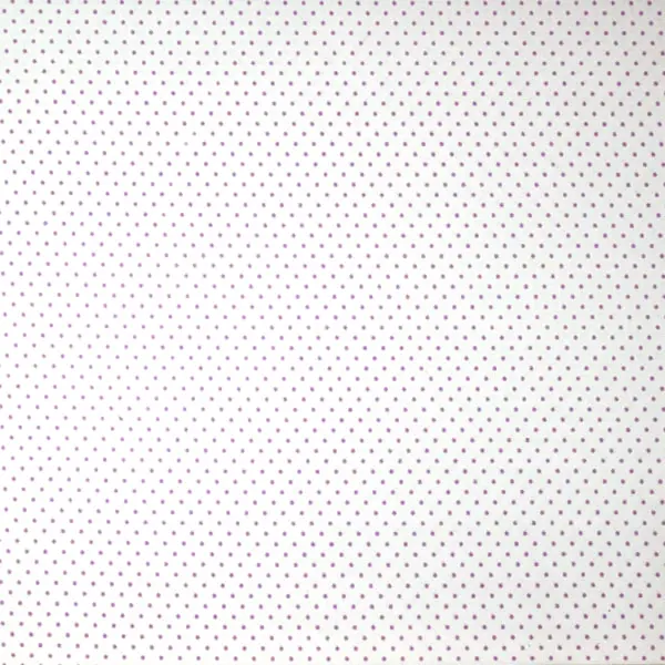 Lila topos, Tela fondo blanco con topos lila