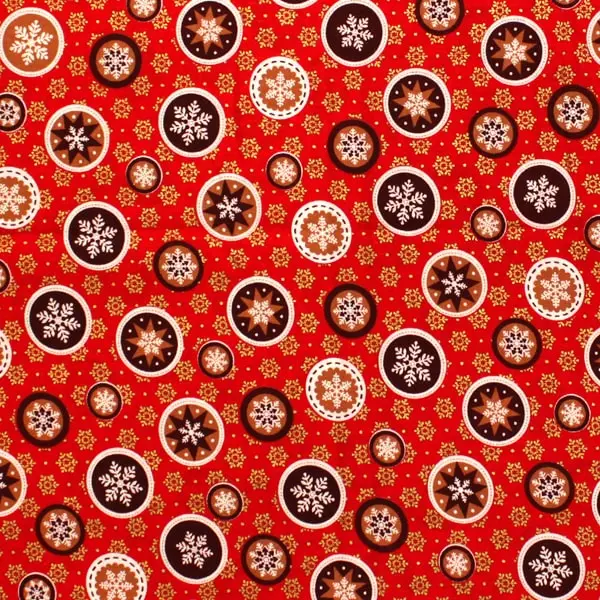 Estrella Roja, Cada círculo es un copo de nieve sobre un fondo rojo, 100% Navidad!!!