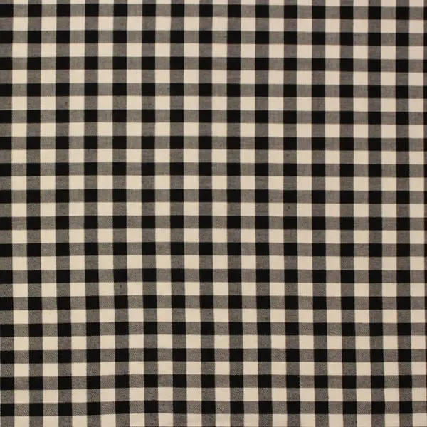 Blanco y Negro, Tela con estampado de cuadros en blanco y negro con un ligero tacto de franela