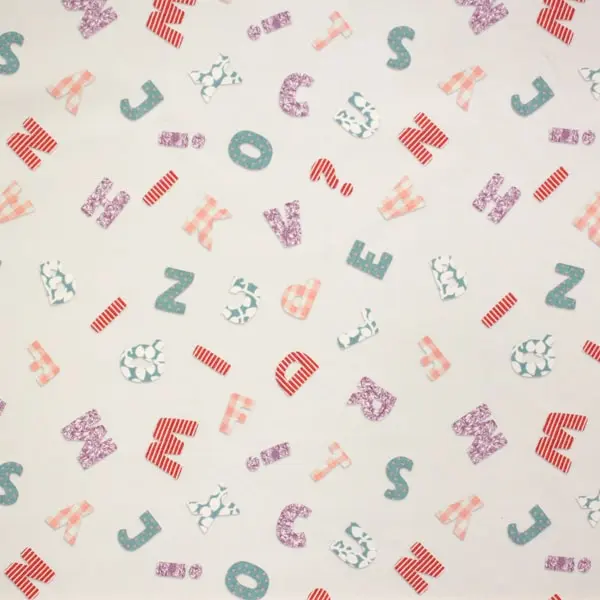 Hippie Letras, Letras del abecedario imitando el estilo patchwork
