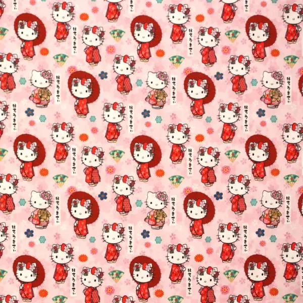 Kitty Oriental, La carismática Hello Kitty con kimono y parasol