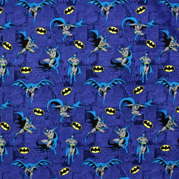 Batman Azul, Imágenes de Batman y su logo sobre comic tintado en azul