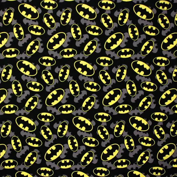 Batman Gris, Estampado con el logo de Batman en colores amarillo, negro y gris