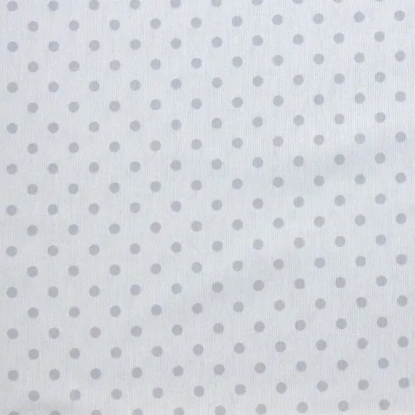 Piqué topo, Tela de piqué con topos y fondo gris